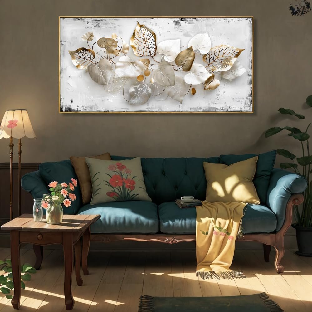 Botanical Leaf Canvas Wall Art - Image 2