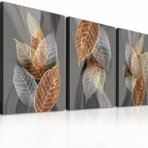 Abstract Leaf Canvas Wall Art Set