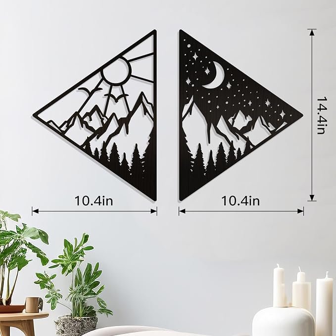 Sun and Moon Wall Decor, Nature Geometric Wall Hanging - Image 2