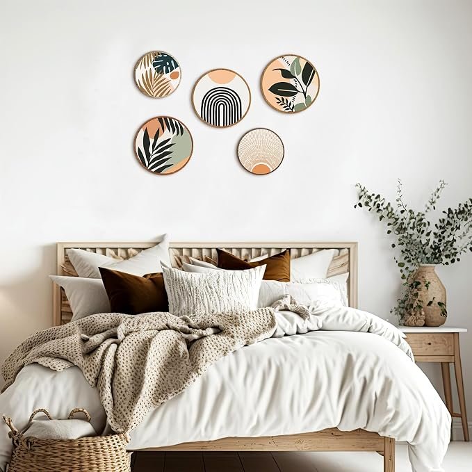 Wooden Wall Decor Set, Geometric Minimalist Hanging Art - Image 2