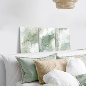 Abstract Green Wall Art Set
