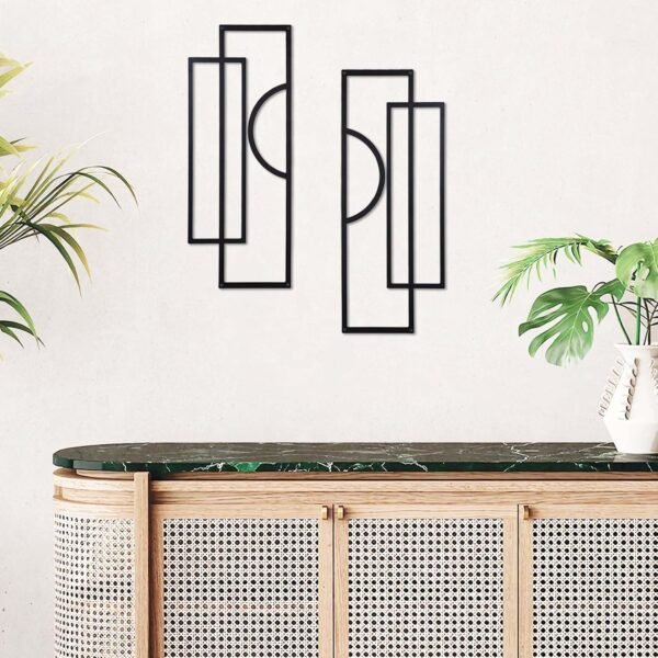 Abstract Metal Wall Decor Set, Minimalist Geometric Wall Art