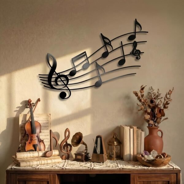 Musical Note Metal Wall Art Decoration