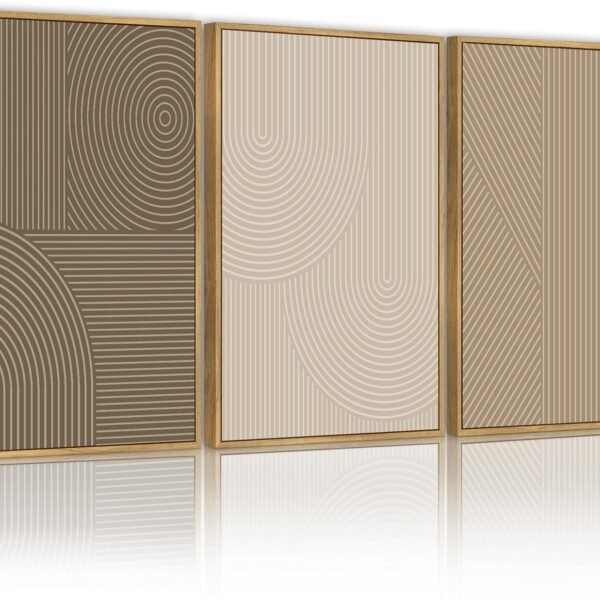 Minimalist Abstract Framed Wall Art, Modern Boho Geometric Decor