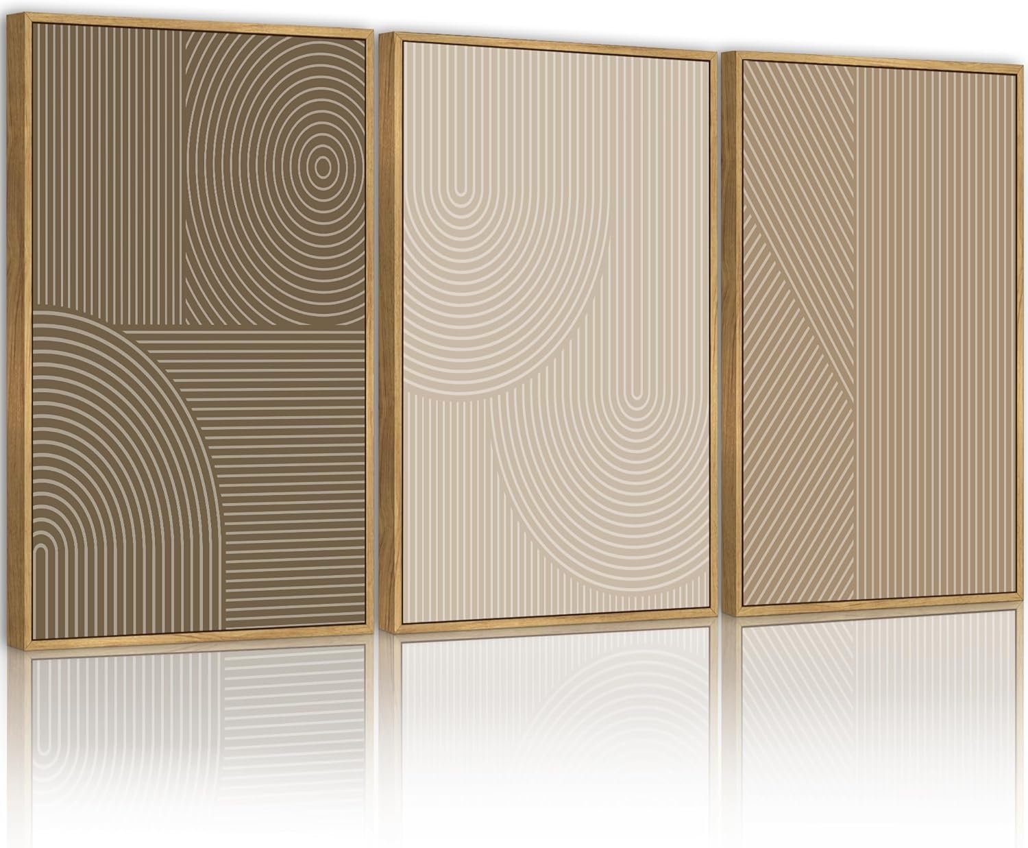 Minimalist Abstract Framed Wall Art, Modern Boho Geometric Decor